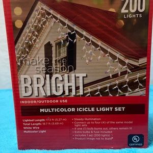 Multicolor Icicle Light Set - 200 ct.